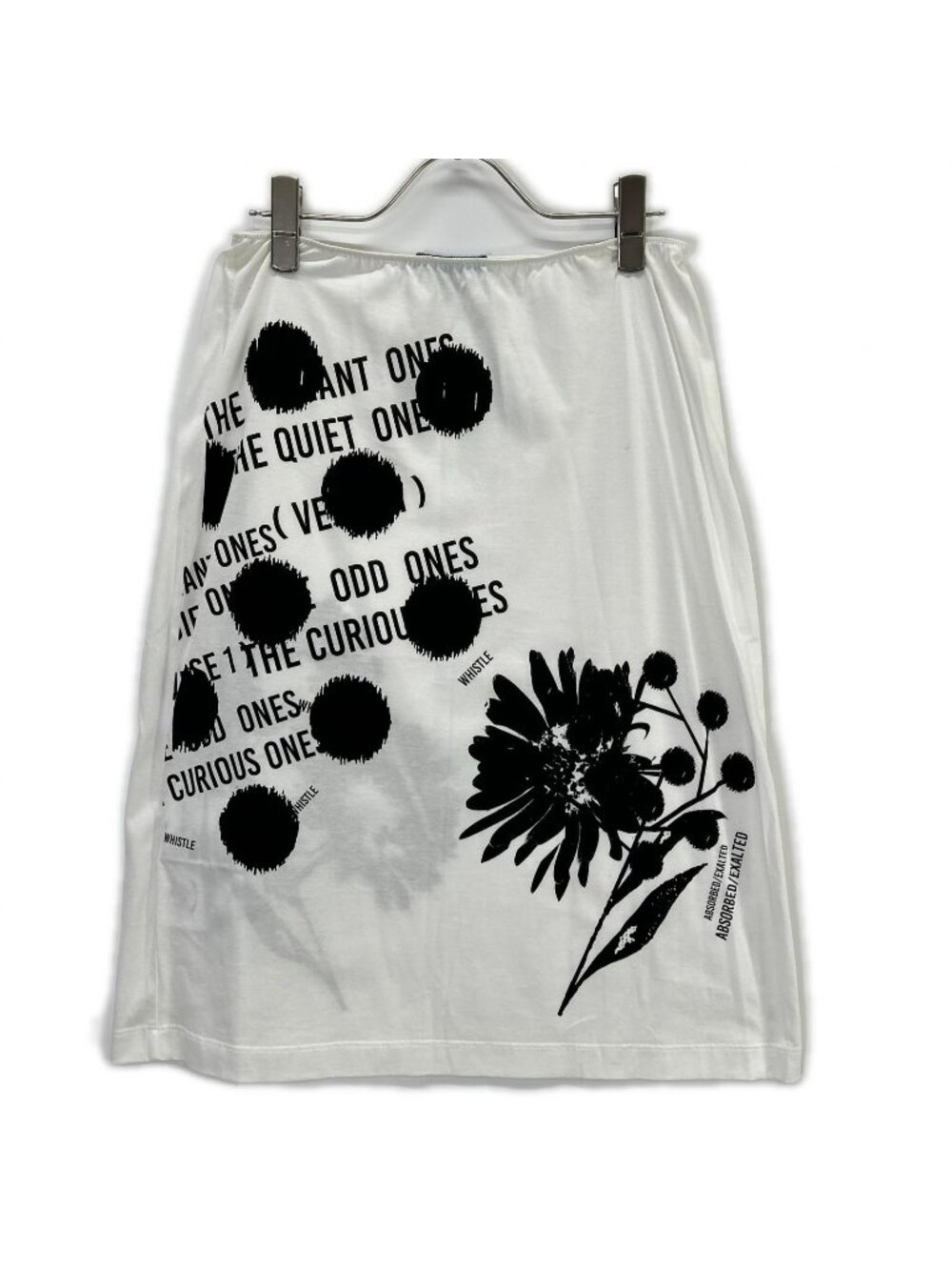Prada Raf Simons White Cotton Print Midi Skirt